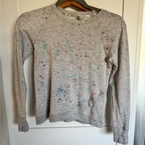 Girls Gray Speckled Crewneck Sweatshirt MEDIUM